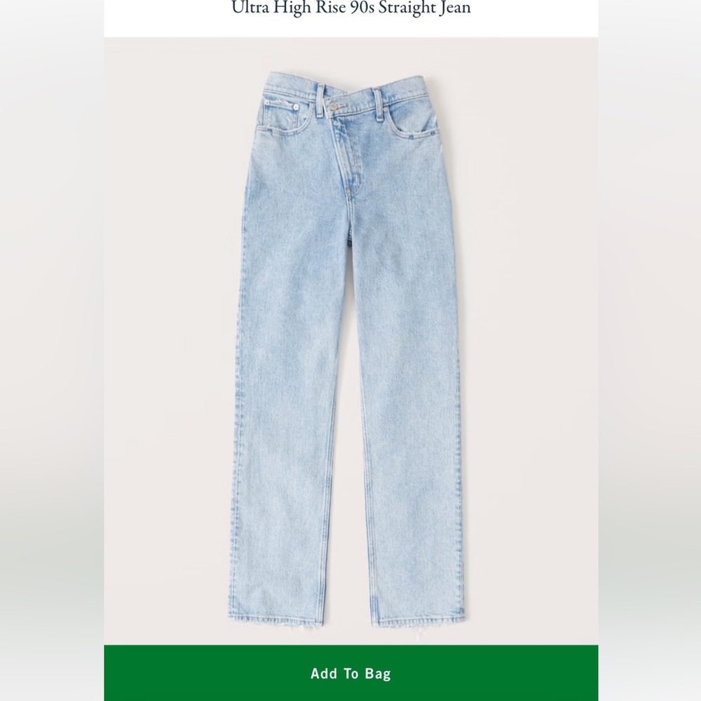 Abercrombie The 90s Straight Ultra High Rise Jeans (Curve Love)